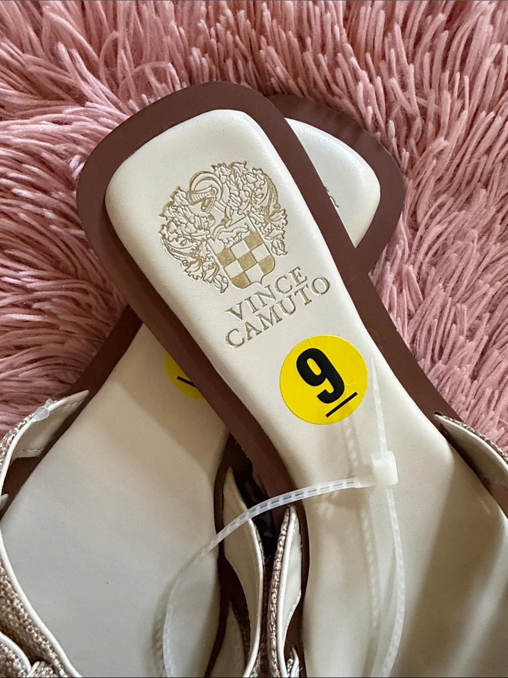 Vince Camuto slide sandals.